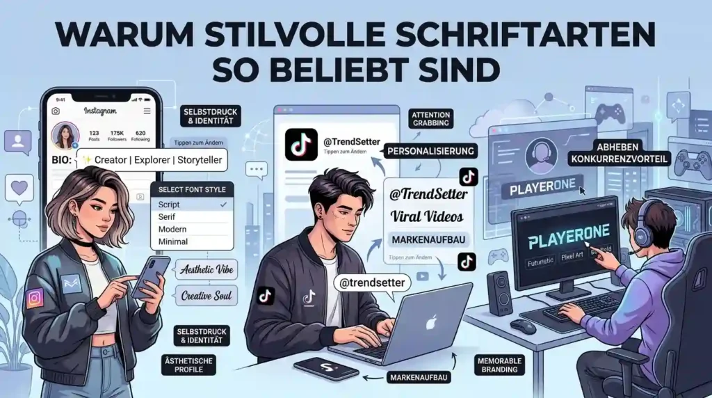 Warum coole Schriftarten auf Social Media und in Gaming-Profilen so beliebt sind