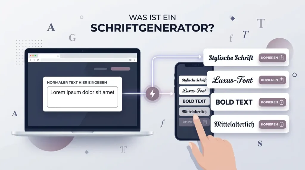 Was ist ein Schriftarten Generator mit modernen Schriftarten und stilvollen Texten zum Kopieren